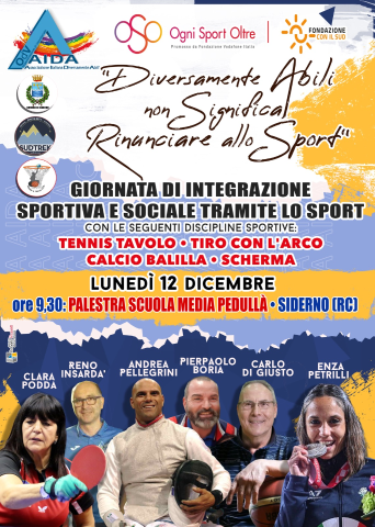 Domani la Giornata di integrazione sportiva e sociale tramite lo sport