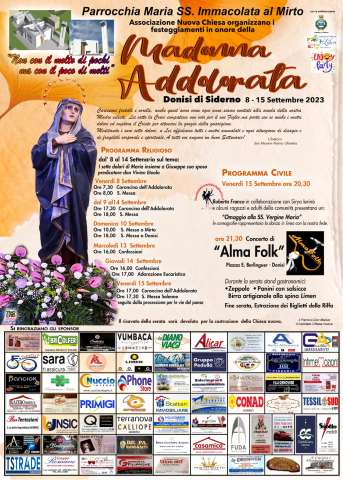 Venerdì 15 Settembre 2023 a Donisi di Siderno si concludono i festeggiamenti della Madonna Addolorata.