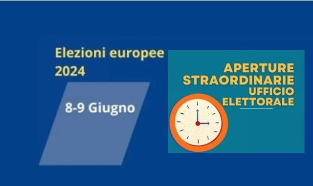 Avviso Orari Ufficio elettorale - Elezioni Europee 2024