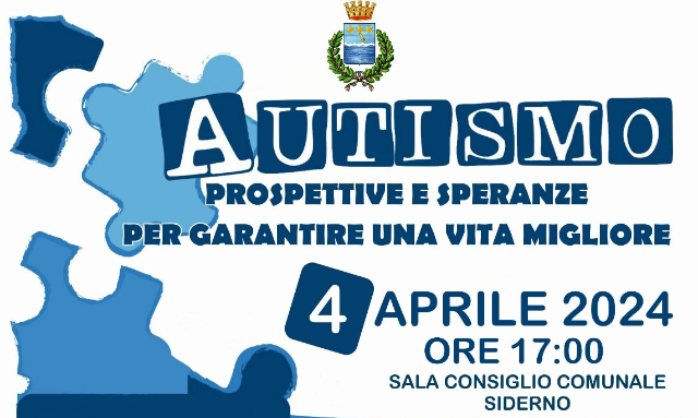  Giovedì 4 Aprile si terrà il Convegno “Autismo. Prospettive e speranze per garantire una vita migliore”