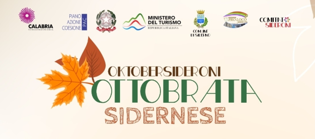 Lunedì 23 Ottobre conferenza stampa di presentazione dell'Ottobrata Sidernese 