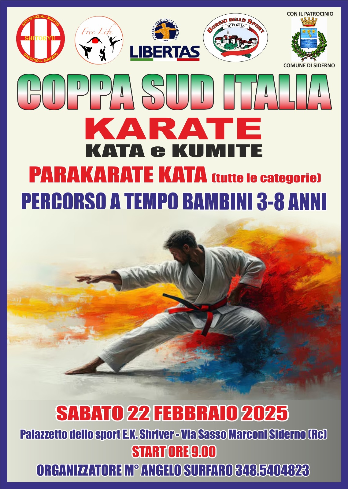 Palasport "Kennedy Shriver", sabato 22 i campionati del Sud Italia di arti marziali