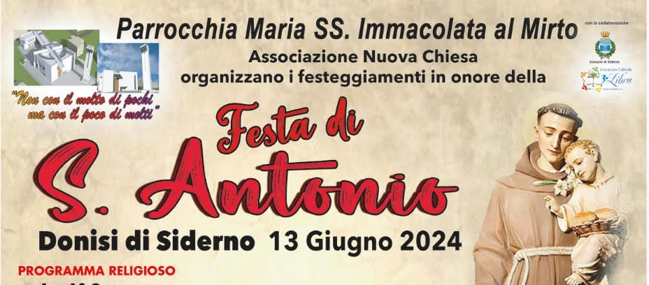 Domani la Festa di Sant'Antonio a Donisi