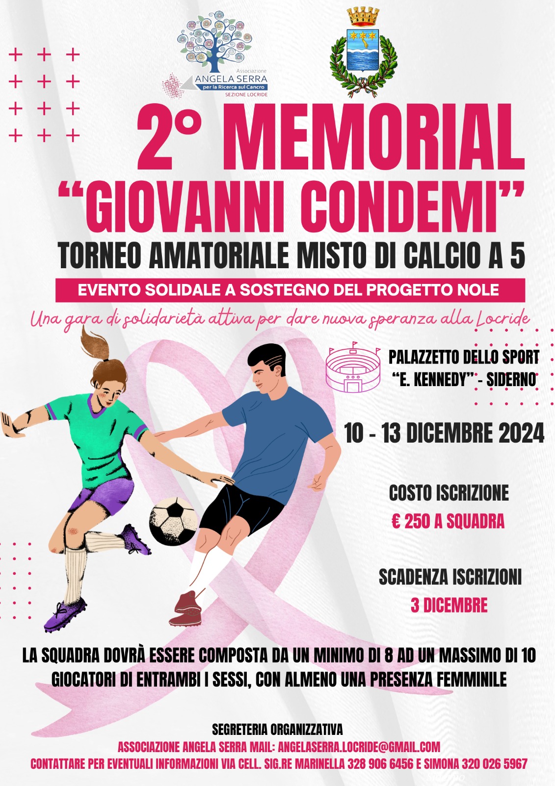 Memorial "Giovanni Condemi", sono aperte le iscrizioni per la seconda edizione, in programma dal 10 al 13 dicembre