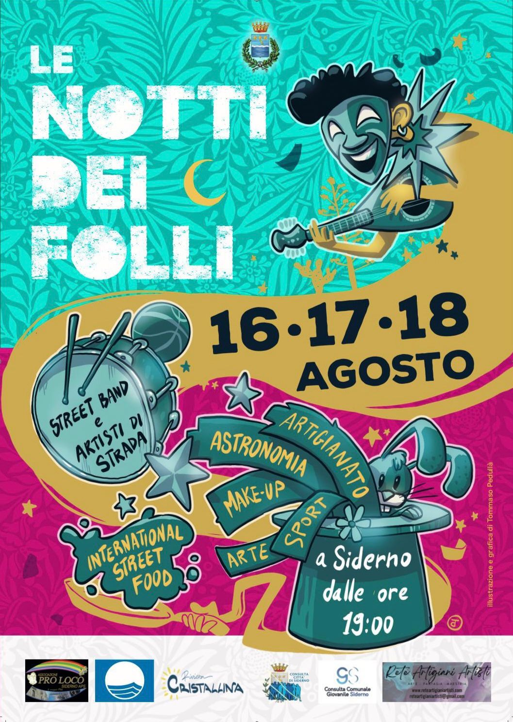 Le Notti dei Folli, dal 16 al 18 agosto il cuore antico di Siderno Marina si anima di spettacolo, arte e cultura