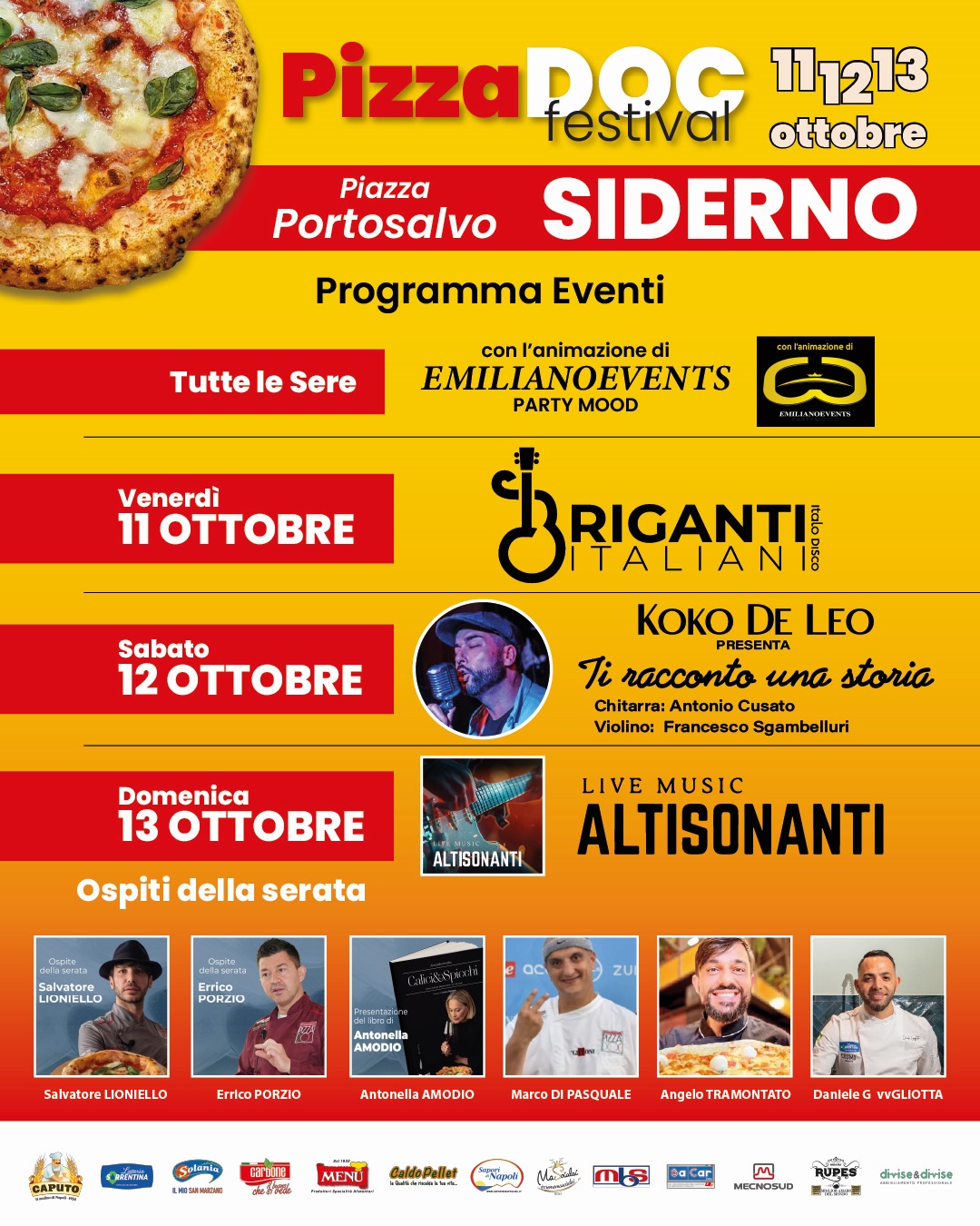 Pizza DOC Festival, tre serate all'insegna del piatto più iconico della cucina italiana